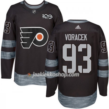 Miehille NHL Philadelphia Flyers Pelipaita Jakub Voracek 93 1917-2017 100th Anniversary Adidas Musta Authentic